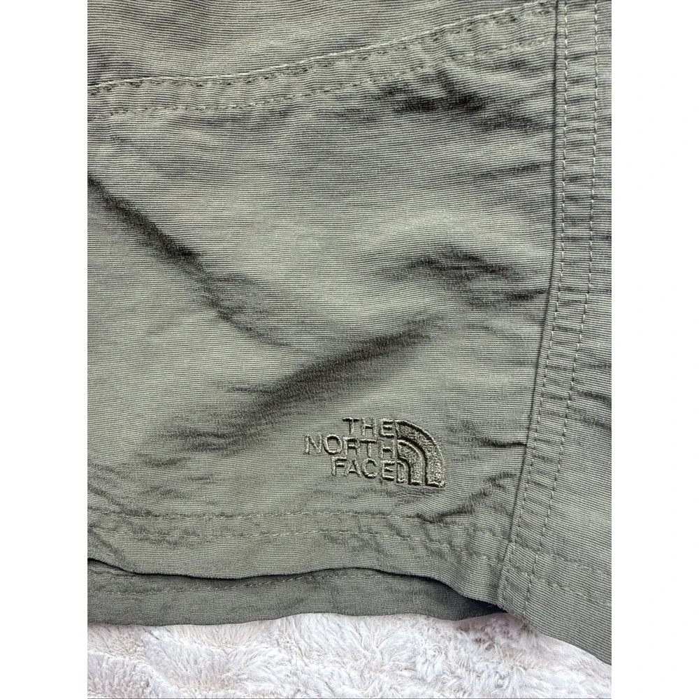 North Face Mens Shorts 42 Nylon Rip Stop Tan Travel Hiking Outdoor Fishing Green